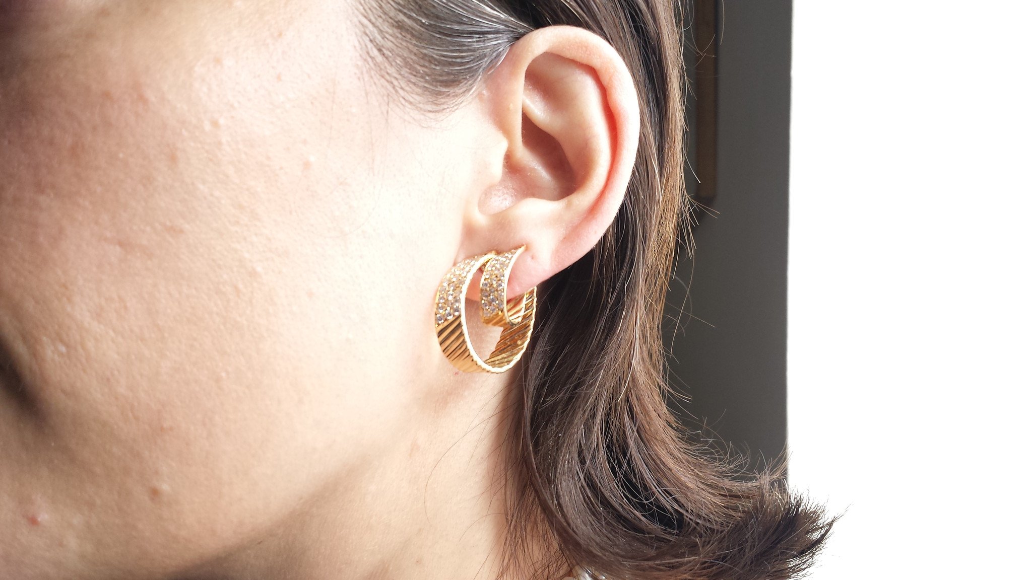 Image result for 1980's gold hoop earrings