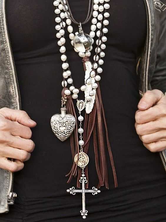 Boho chic style trend- layered necklaces for a modern hippie allure