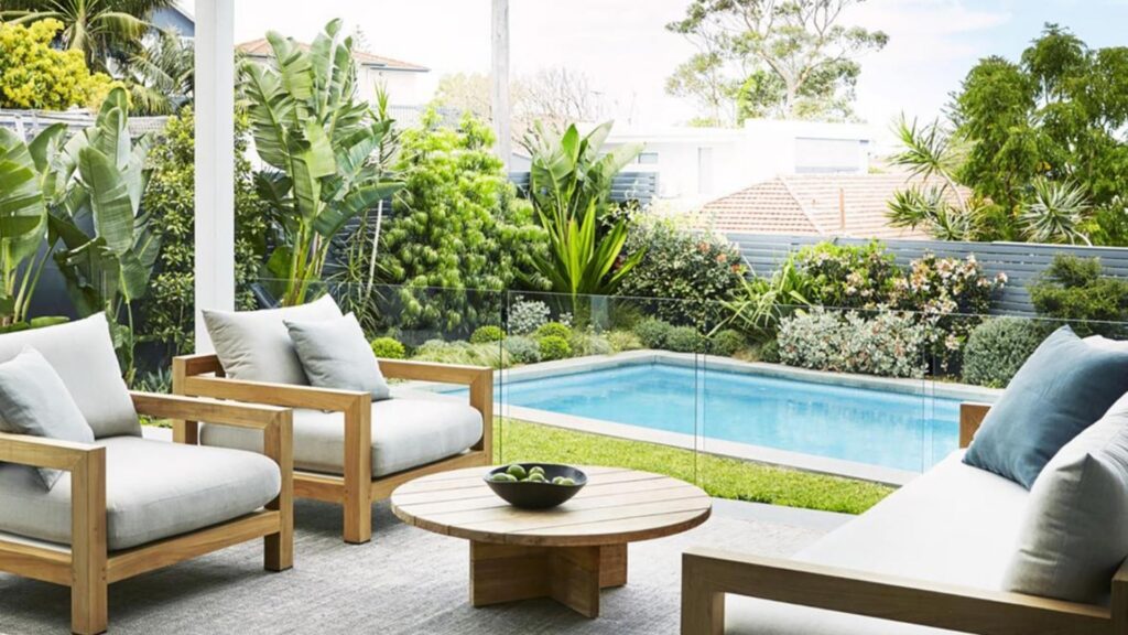 Swimming pools, outdoor kitchens, porches and patios reduce your lawn area, improve the value of your property and give you great outdoor entertaining areas to enjoy.