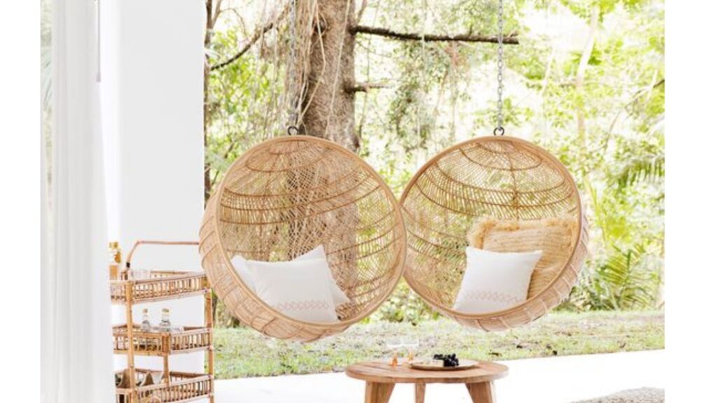 Hanging chairs are great for relaxing in your garden. They are easy to install and give hours of pleasure for a low cost. 