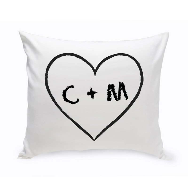 Personalized Unity Heart of Love Cotton Throw Pillow